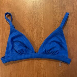 Blue Triangle Bikini Top
